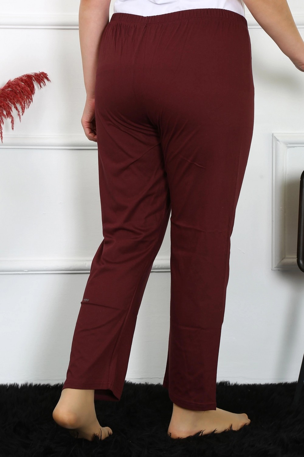mery Kadın Pamuklu Büyük Beden Alt Pijama Mery görsel 2