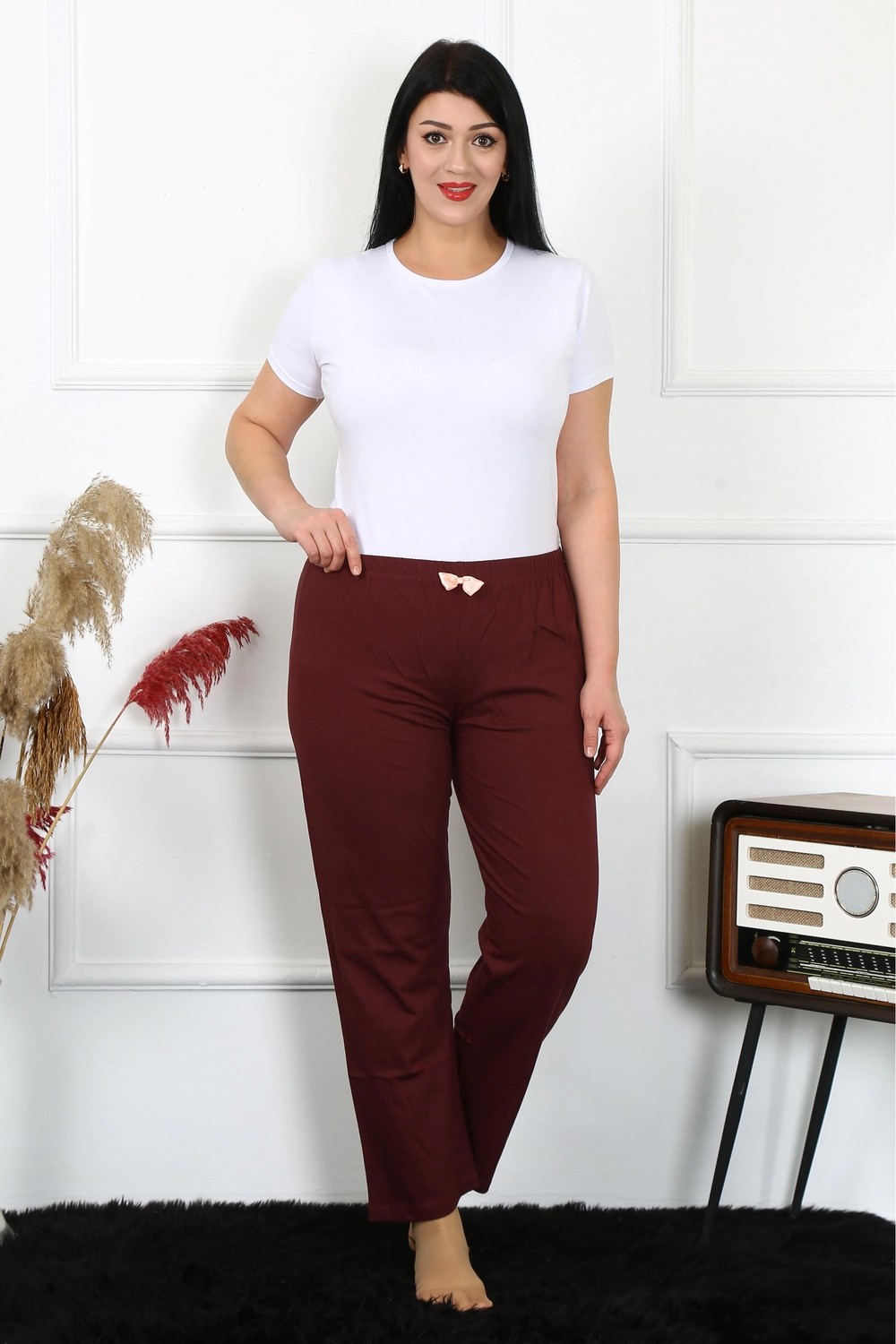 mery Kadın Pamuklu Büyük Beden Alt Pijama Mery görsel 3