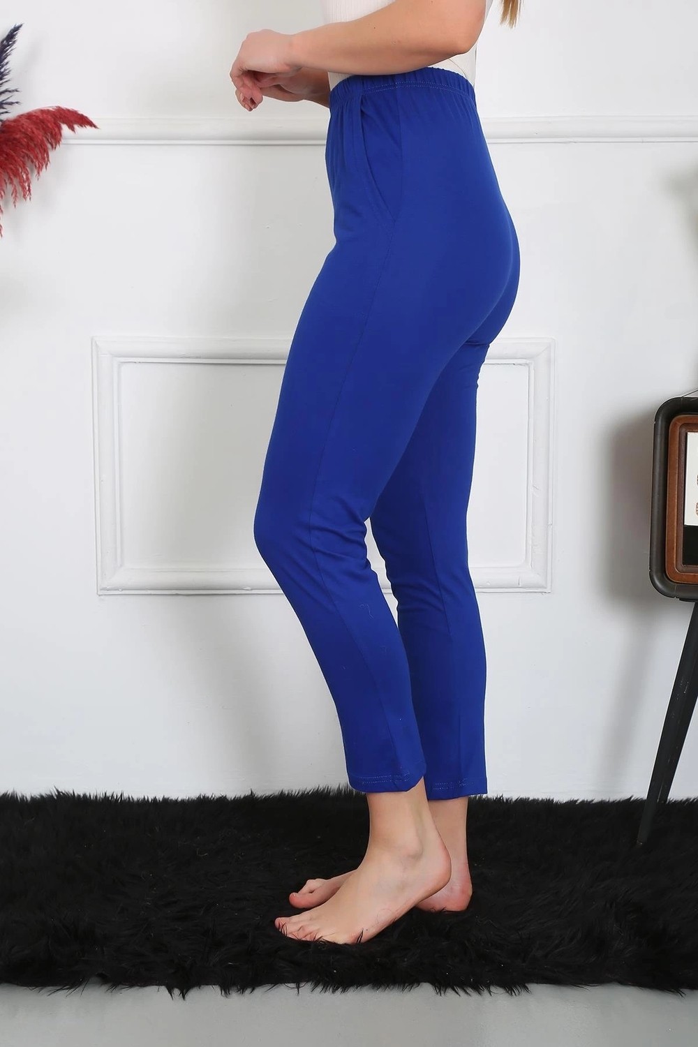 mery Kadın Pamuklu Sax Tek Alt Pijama Mery görsel 4