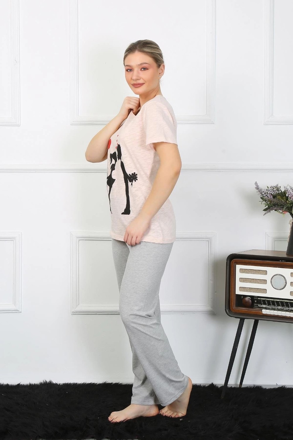 mery Kadın Kısa Kol Penye Pijama Takım Mery görsel 3