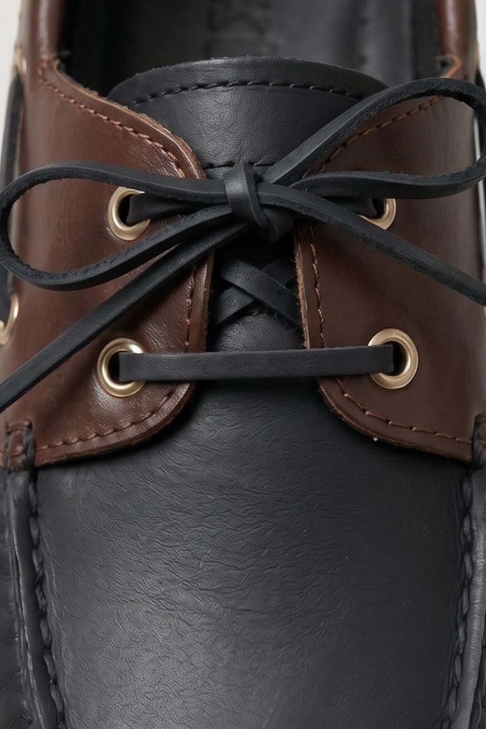 Liarca Royal Marine Siyah Kahve Premium Deri Erkek Loafer - El Işçiliği Özel Tasarım Klasik Gemi Ayakkabısı (Boat Shoe) Serisi görsel 5