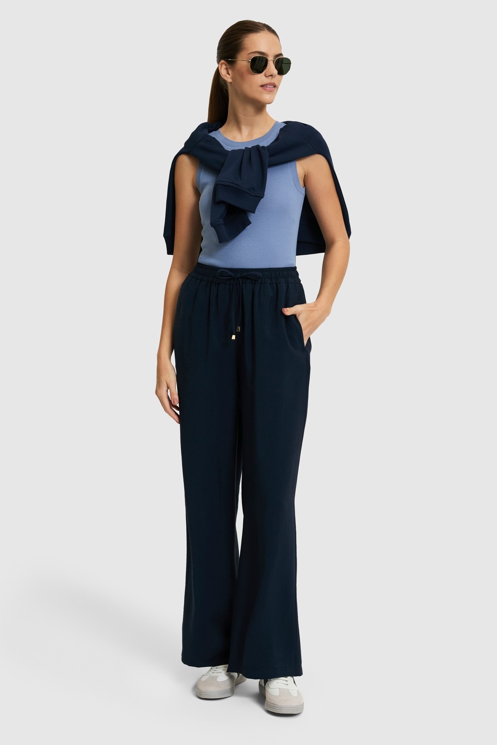 U.S. Polo Assn. Kadın Siyah Kanvas Pantolon 50321973-VR046