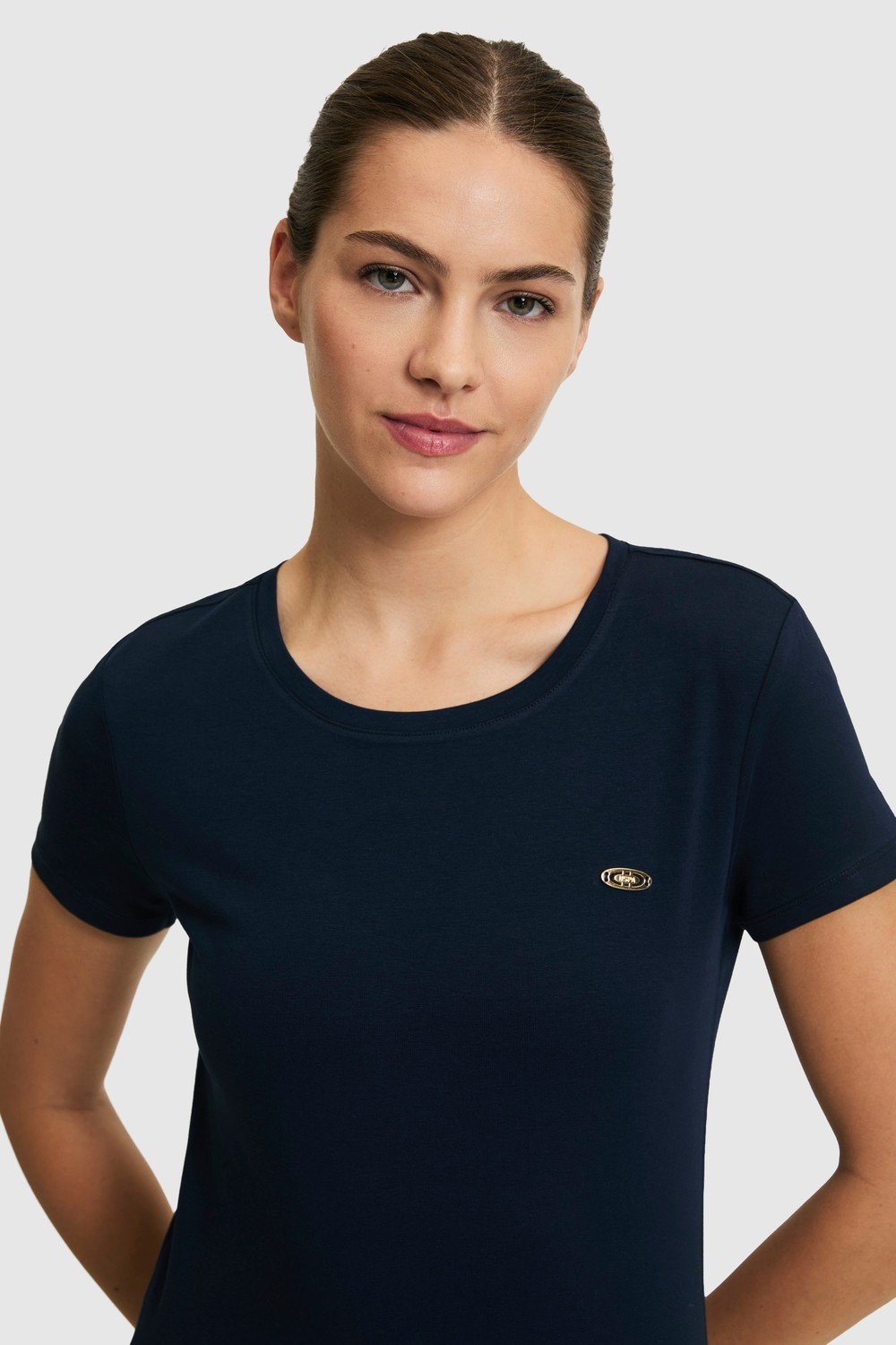 U.S. Polo Assn. Kadın Siyah Bisiklet Yaka Basic Tişört 50321809-VR046 görsel 2