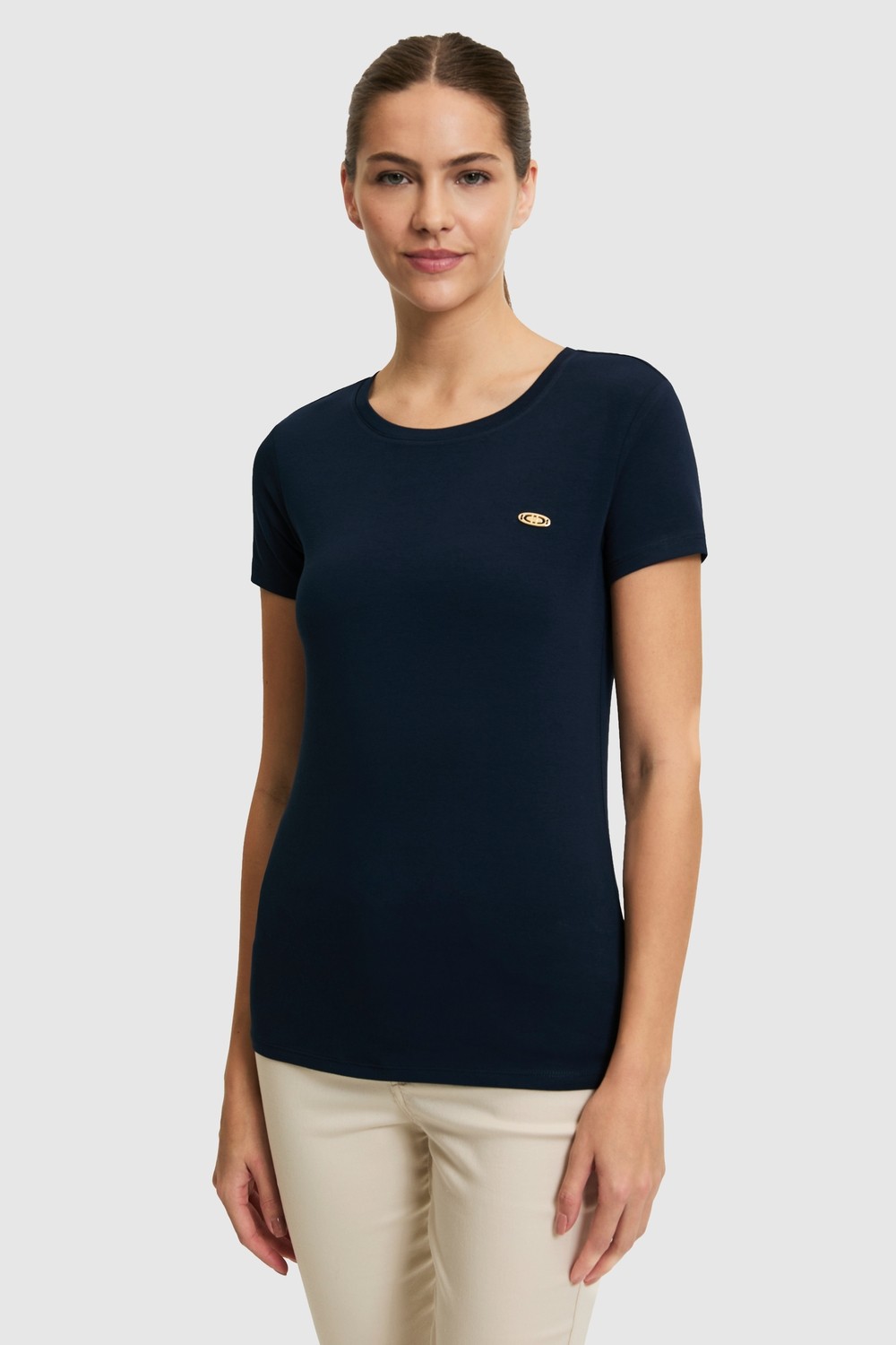 U.S. Polo Assn. Kadın Siyah Bisiklet Yaka Basic Tişört 50321809-VR046 görsel 3