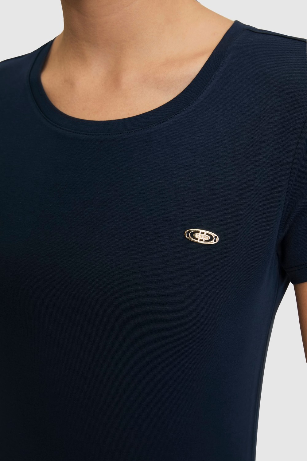 U.S. Polo Assn. Kadın Siyah Bisiklet Yaka Basic Tişört 50321809-VR046 görsel 6