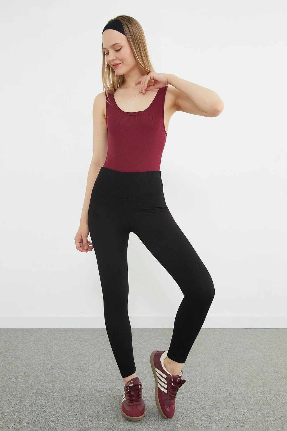 FullaModa Fitilli Kaplı U Yaka Çıtçıtlı Body görsel 6