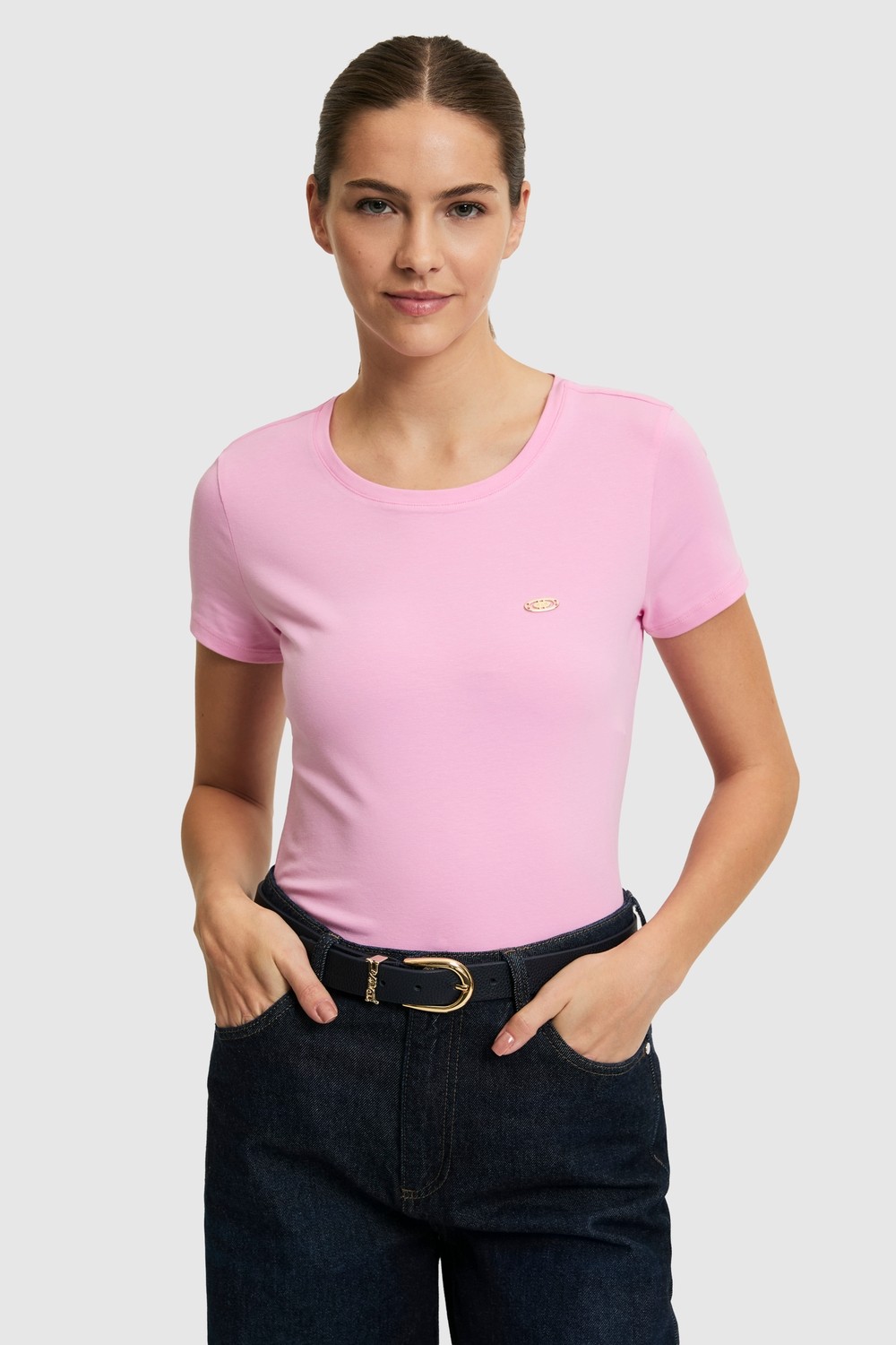 U.S. Polo Assn. Kadın Siyah Bisiklet Yaka Basic Tişört 50321809-VR046