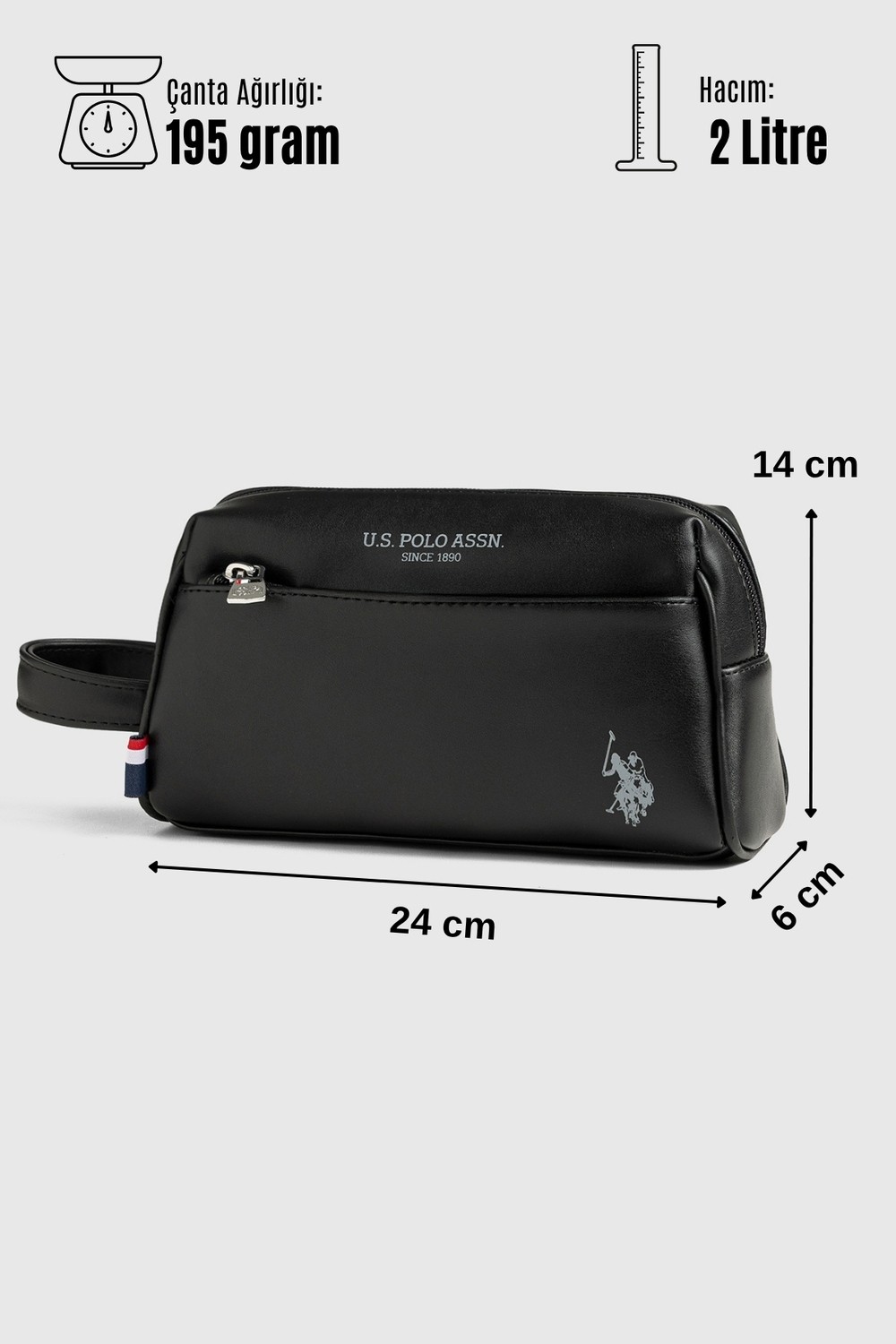 U.S. Polo Assn. 26046-26047 El Portföy El Çantası Clutch Çanta Traş Çantası görsel 6
