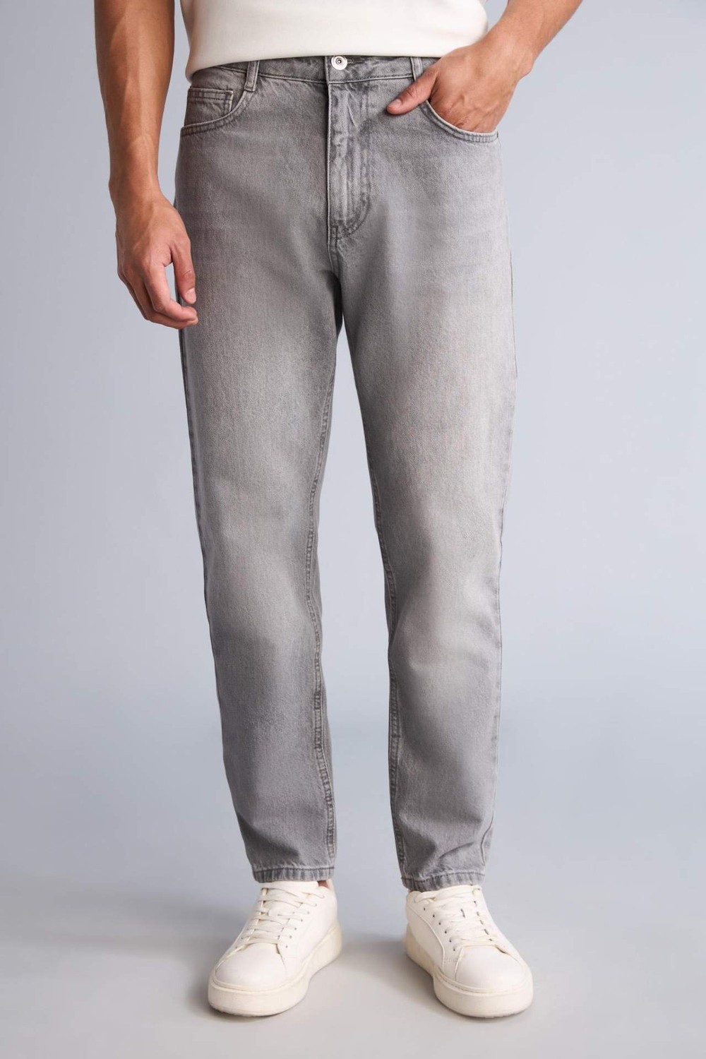 DeFacto Slim Tapered Fit Normal Bel Daralan Paça Jean Pantolon H6595AX26SM görsel 4