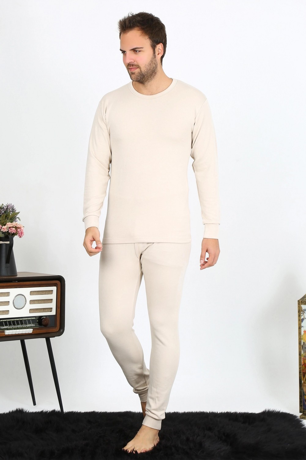 Beruflic Moda Erkek Pamuk Krem Içlik Takım Beruflic