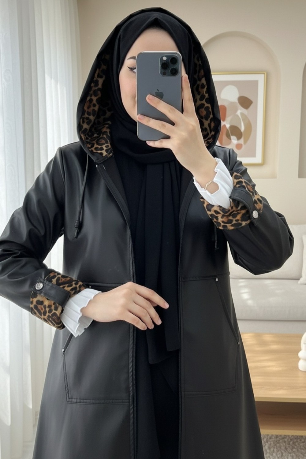 Moda Morfo Fermuarlı Kolu Katlamalı Deri Kap -Taba