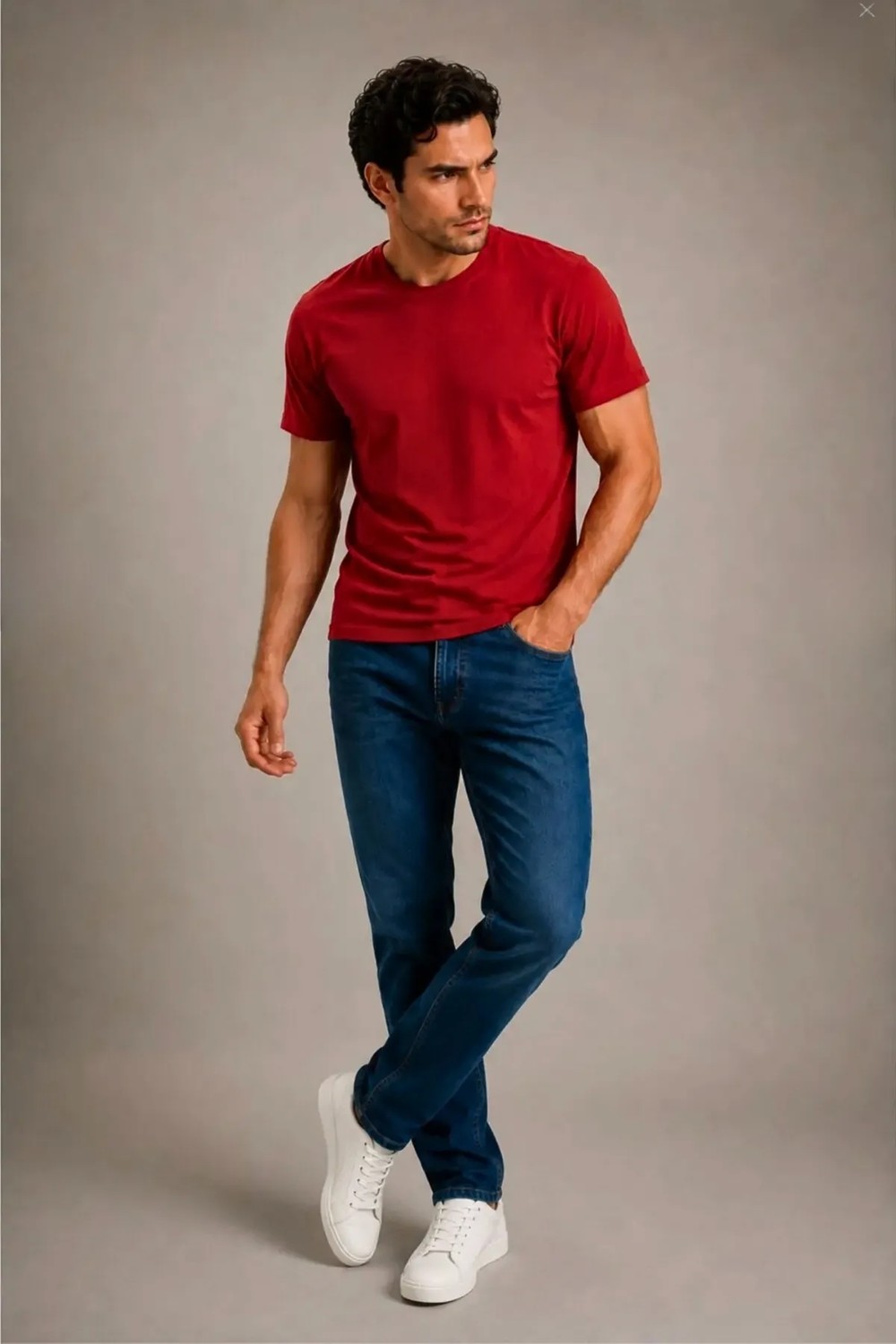 Guaraz Erkek Beyaz Slimfit Dar Kesim Bisiklet Yaka %100 Organik Pamuk Düz Basic Yazlık T-Shirt görsel 2