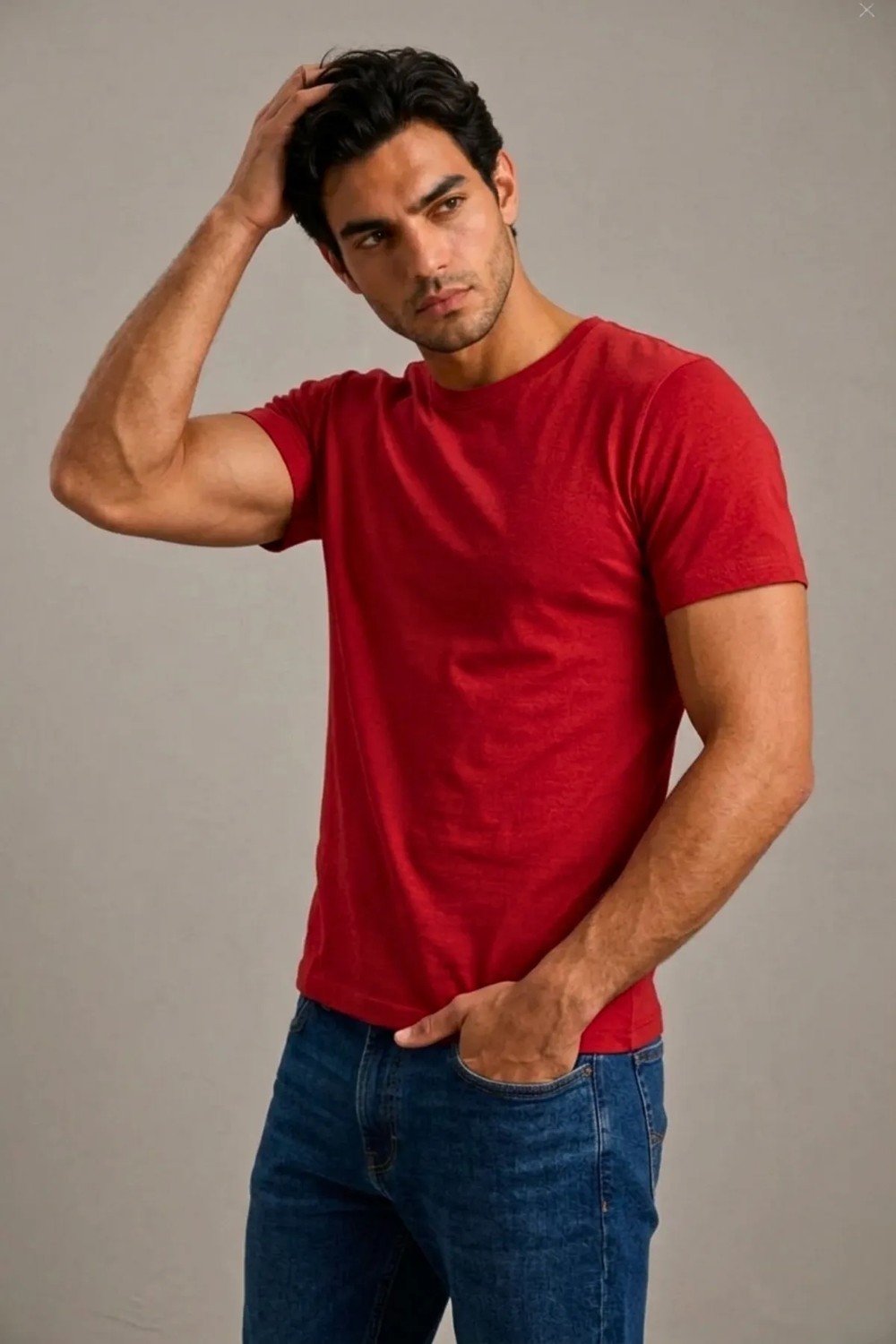 Guaraz Erkek Beyaz Slimfit Dar Kesim Bisiklet Yaka %100 Organik Pamuk Düz Basic Yazlık T-Shirt görsel 4