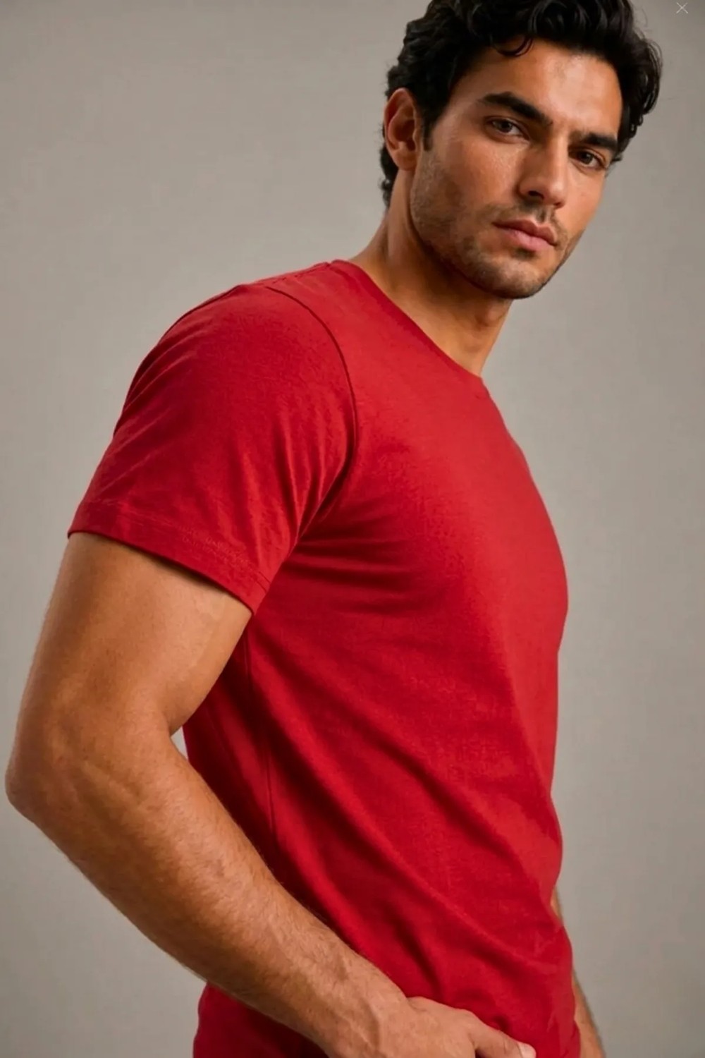Guaraz Erkek Beyaz Slimfit Dar Kesim Bisiklet Yaka %100 Organik Pamuk Düz Basic Yazlık T-Shirt görsel 5