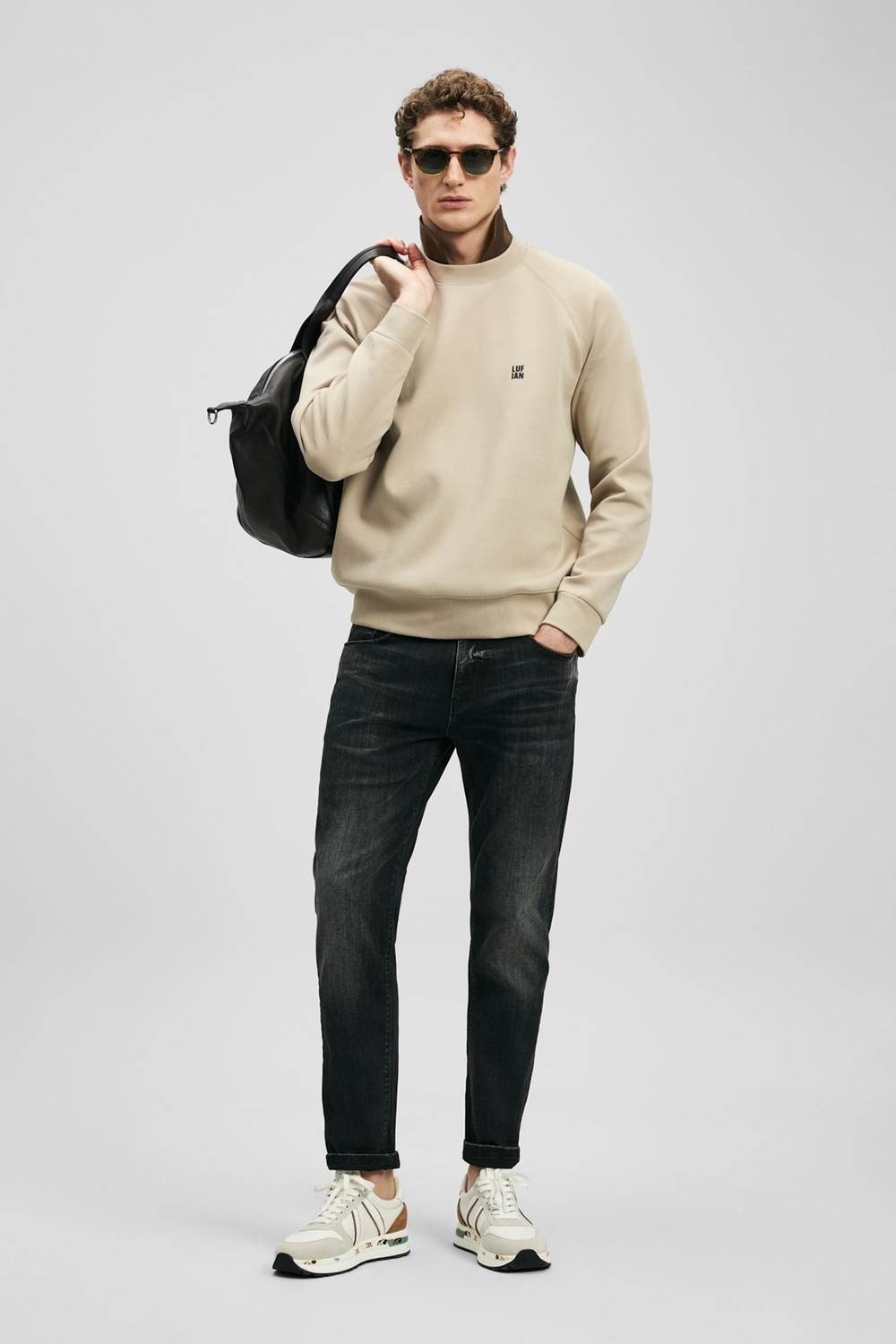 Lufian Luta Smart Jean Erkek Pantolon Slim Fit Antrasit görsel 3