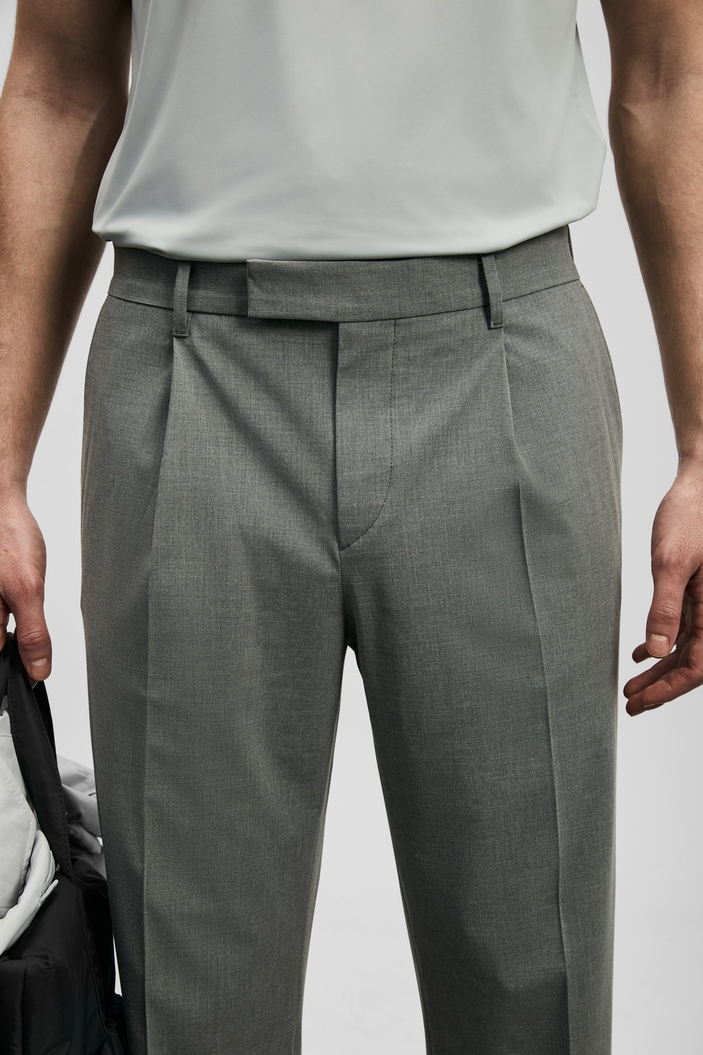 Lufian Nalon Smart Erkek Chino Pantolon Slim Fit Açık Gri görsel 5