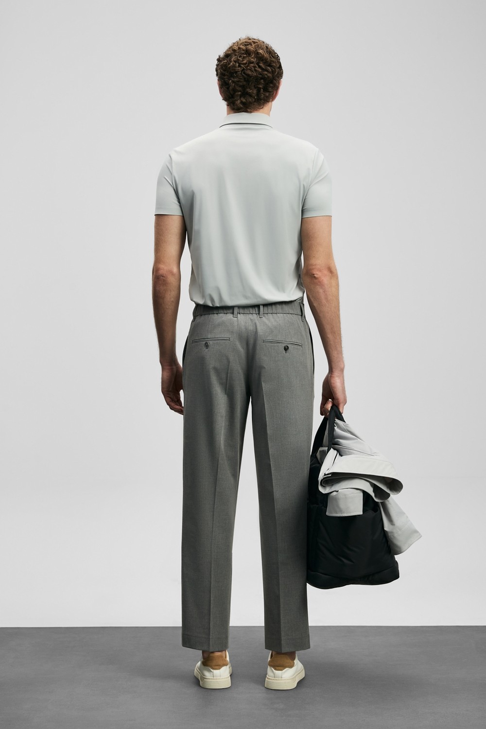 Lufian Nalon Smart Erkek Chino Pantolon Slim Fit Açık Gri görsel 6