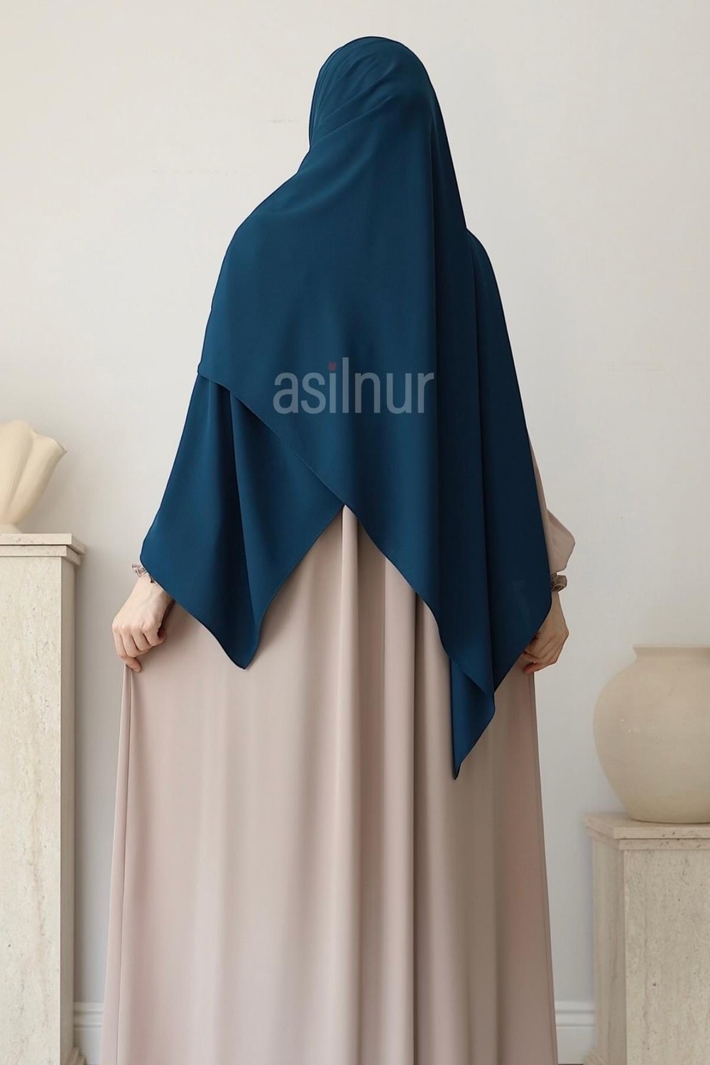 Asilnur Elif Büyük Boy Siyah Şal 70X220 cm Medine İpeği Yumuşak Dokulu Rahat Kullanım görsel 7