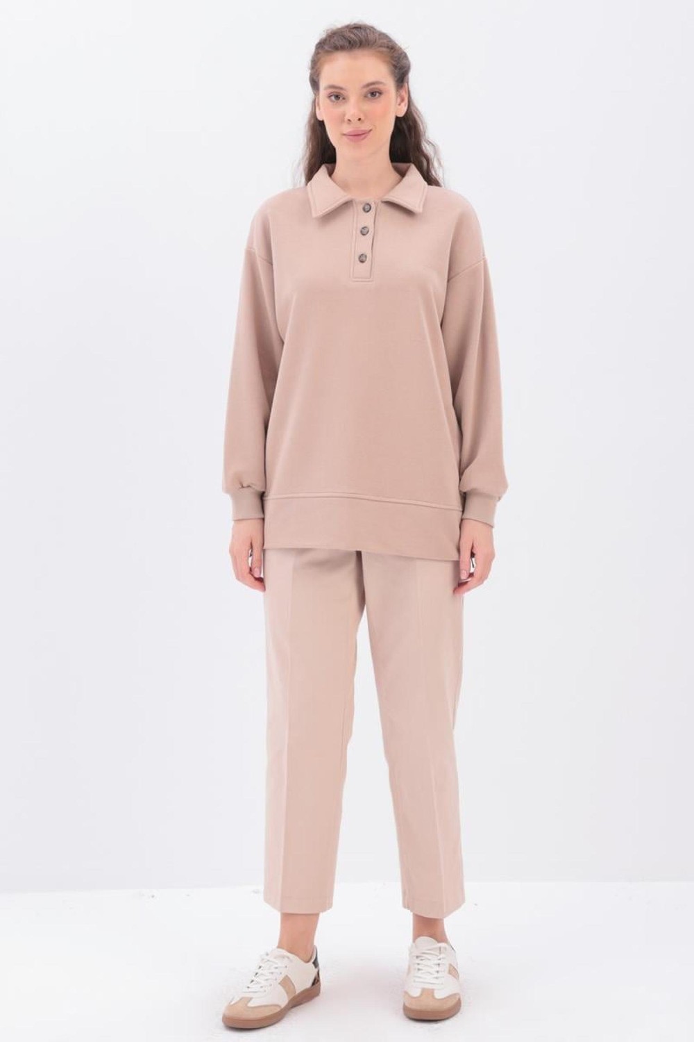 ALLDAY 25OW52295AL0 Kadın Yanları Fermuarlı Yakalı Sweat görsel 2