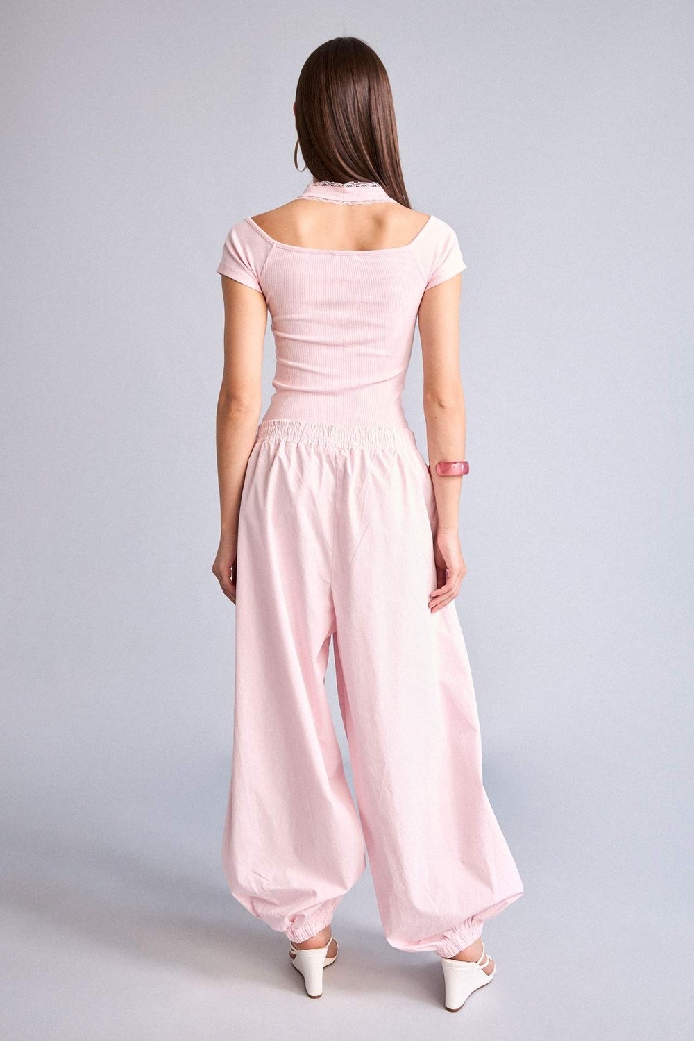 DeFacto %100 Pamuk Balloon Fit Çift Cepli Normal Bel Standart Boy Poplin Pantolon I0467AX26SM görsel 8