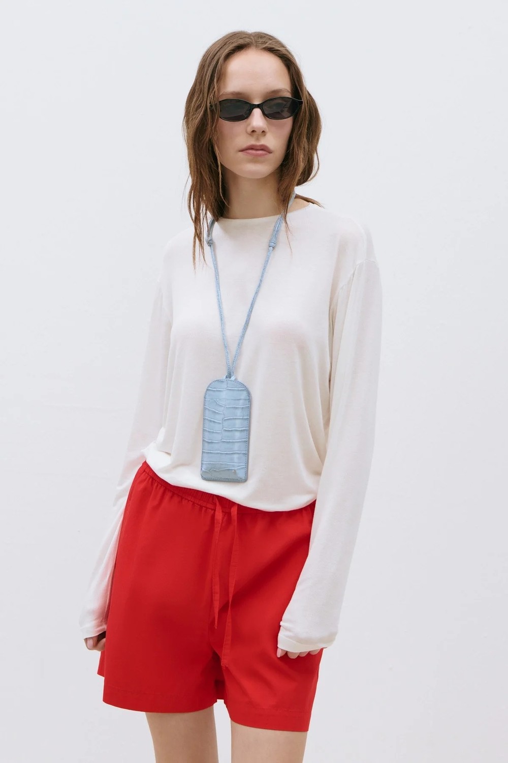 Suud Collection Lacivert Klara Yıkamalı Poplin Şort görsel 5