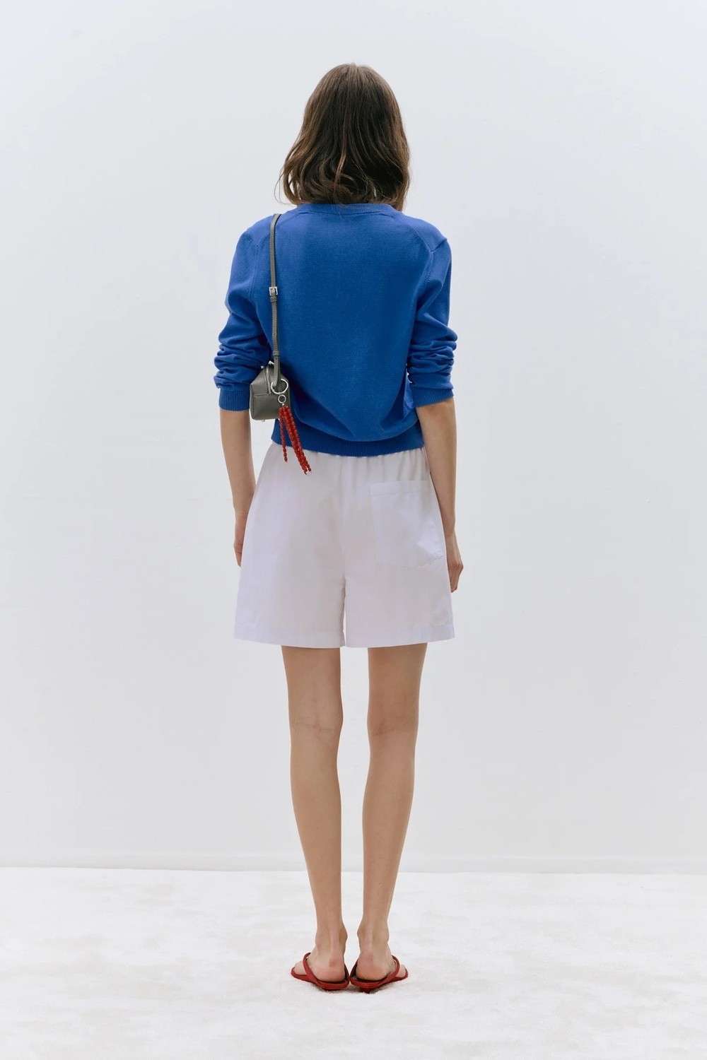 Suud Collection Lacivert Klara Yıkamalı Poplin Şort görsel 8