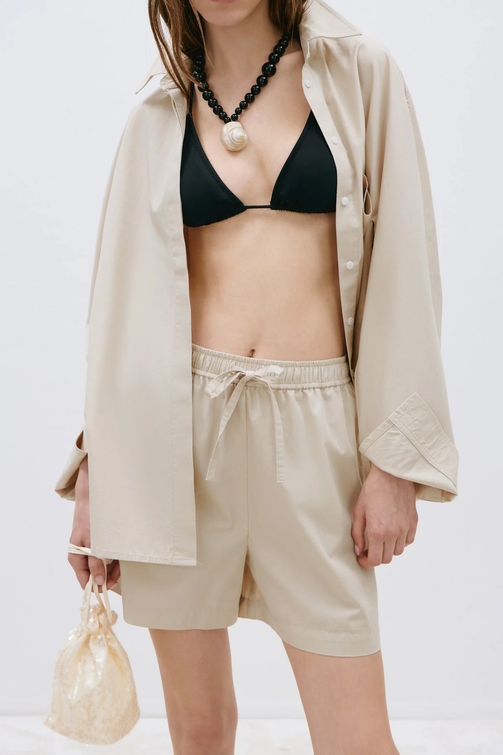 Suud Collection Beyaz Klara Yıkamalı Poplin Gömlek görsel 7