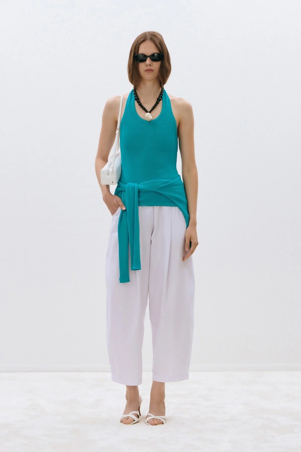 Suud Collection Siyah Raya Yıkamalı Poplin Pantolon