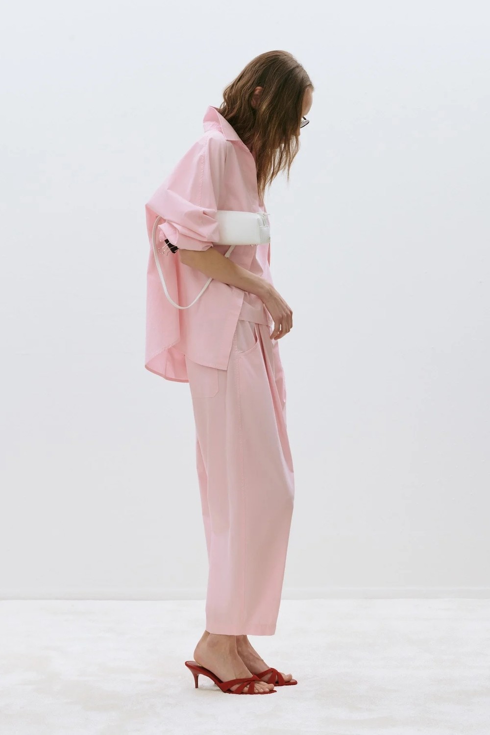 Suud Collection Bej Raya Yıkamalı Poplin Pantolon görsel 6