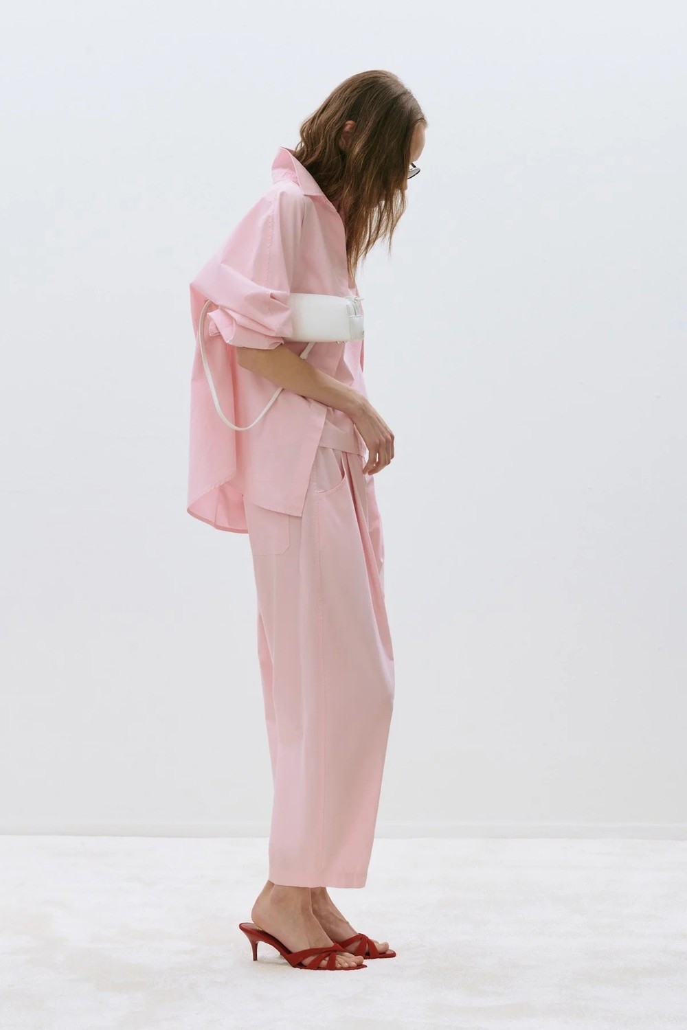 Suud Collection Bej Raya Yıkamalı Poplin Pantolon görsel 7