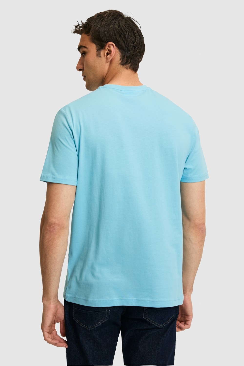 U.S. Polo Assn. Erkek Regular Fit Bisiklet Yaka Bej Basic Tişört 50326953-VR011 görsel 5