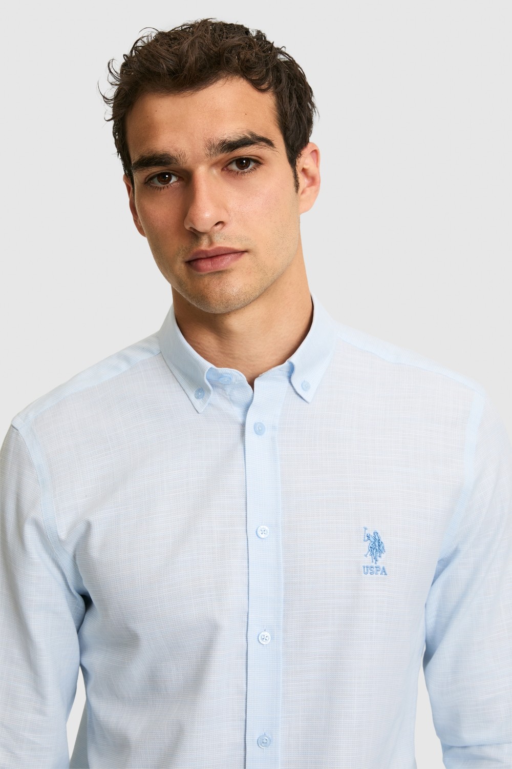 U.S. Polo Assn. Erkek Açık Mavi Uzun Kollu Gömlek 50324718-VR003 görsel 2