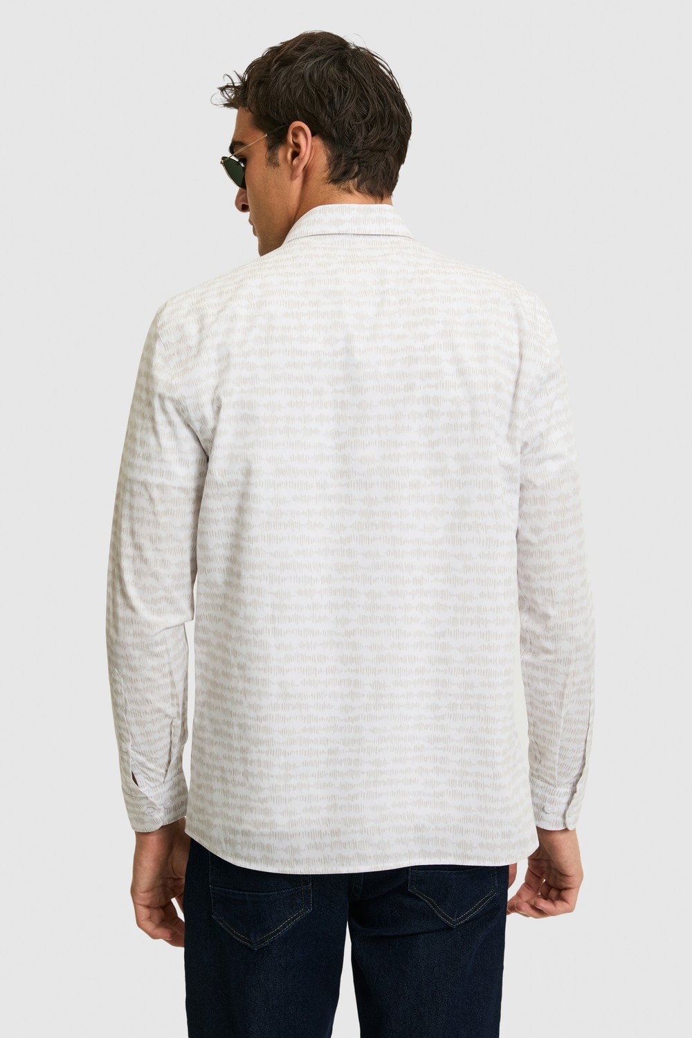 U.S. Polo Assn. Erkek Bej Uzun Kollu Gömlek 50324655-VR011 görsel 5