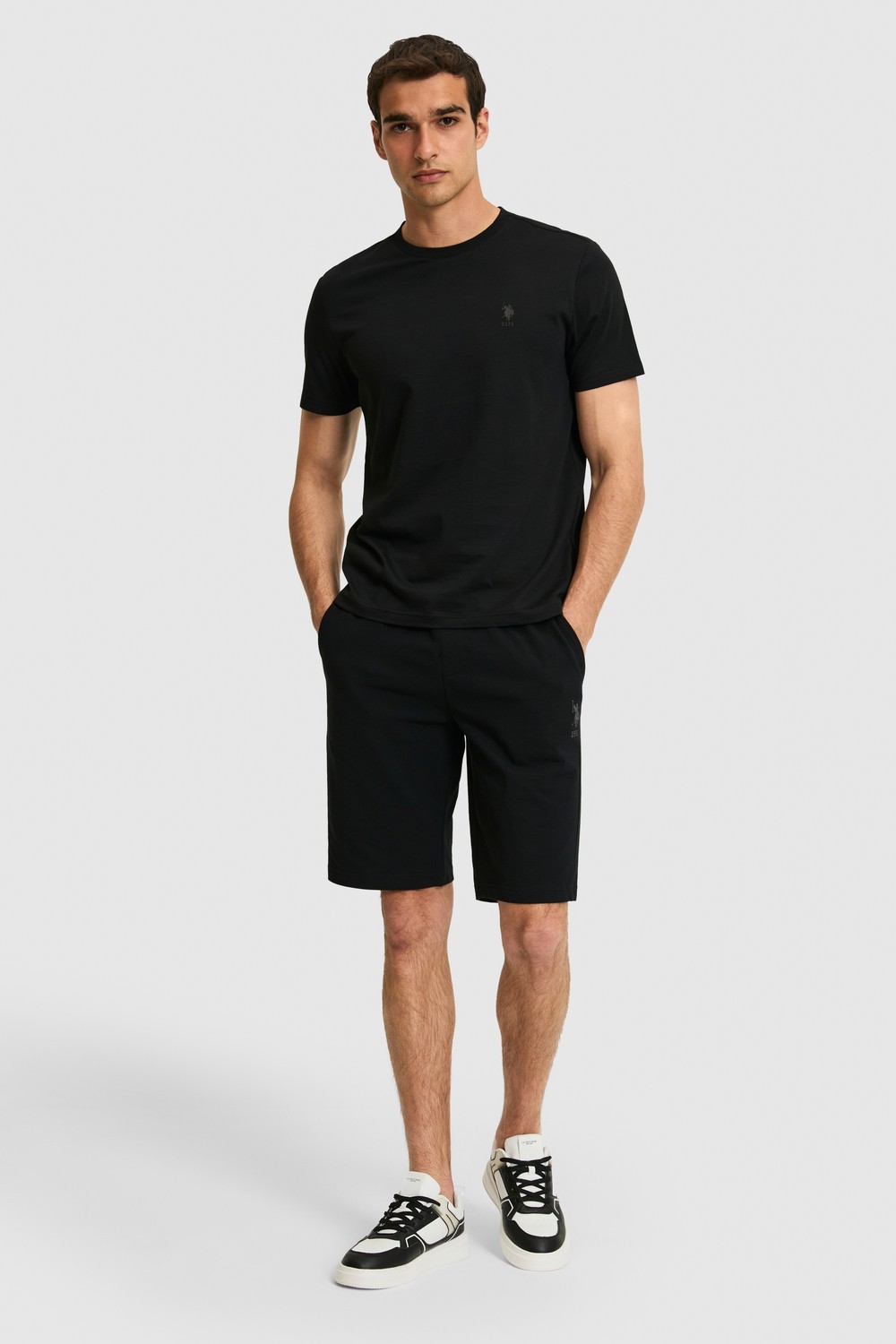 U.S. Polo Assn. Erkek Siyah Örme Şort 50322604-VR046 görsel 7