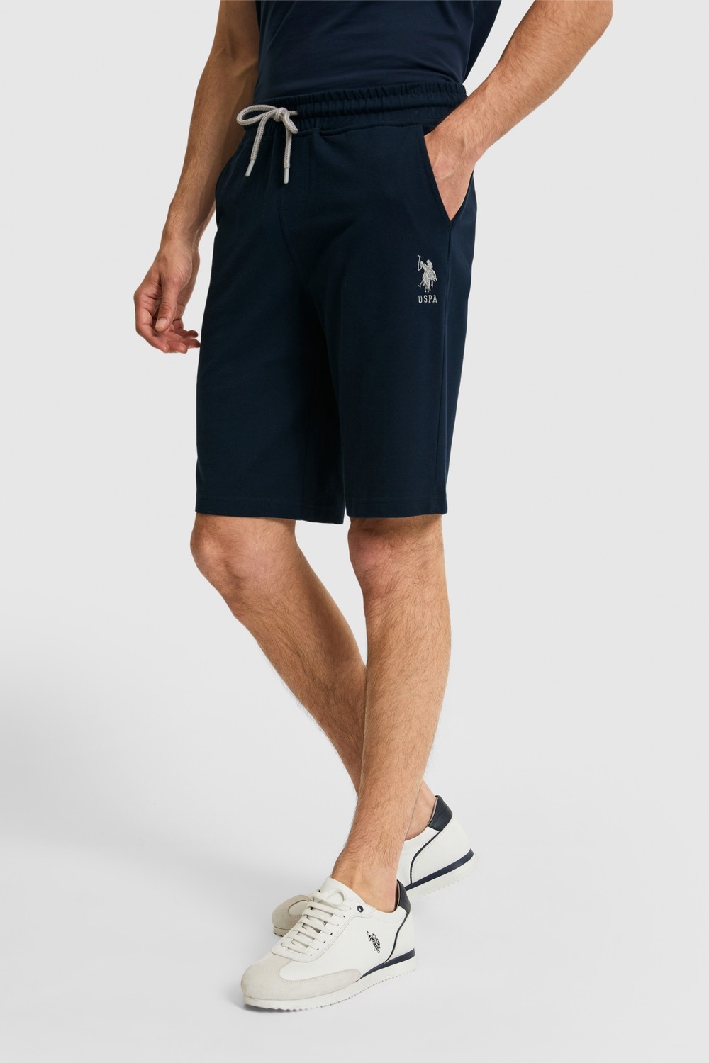 U.S. Polo Assn. Erkek Siyah Örme Şort 50322604-VR046 görsel 4