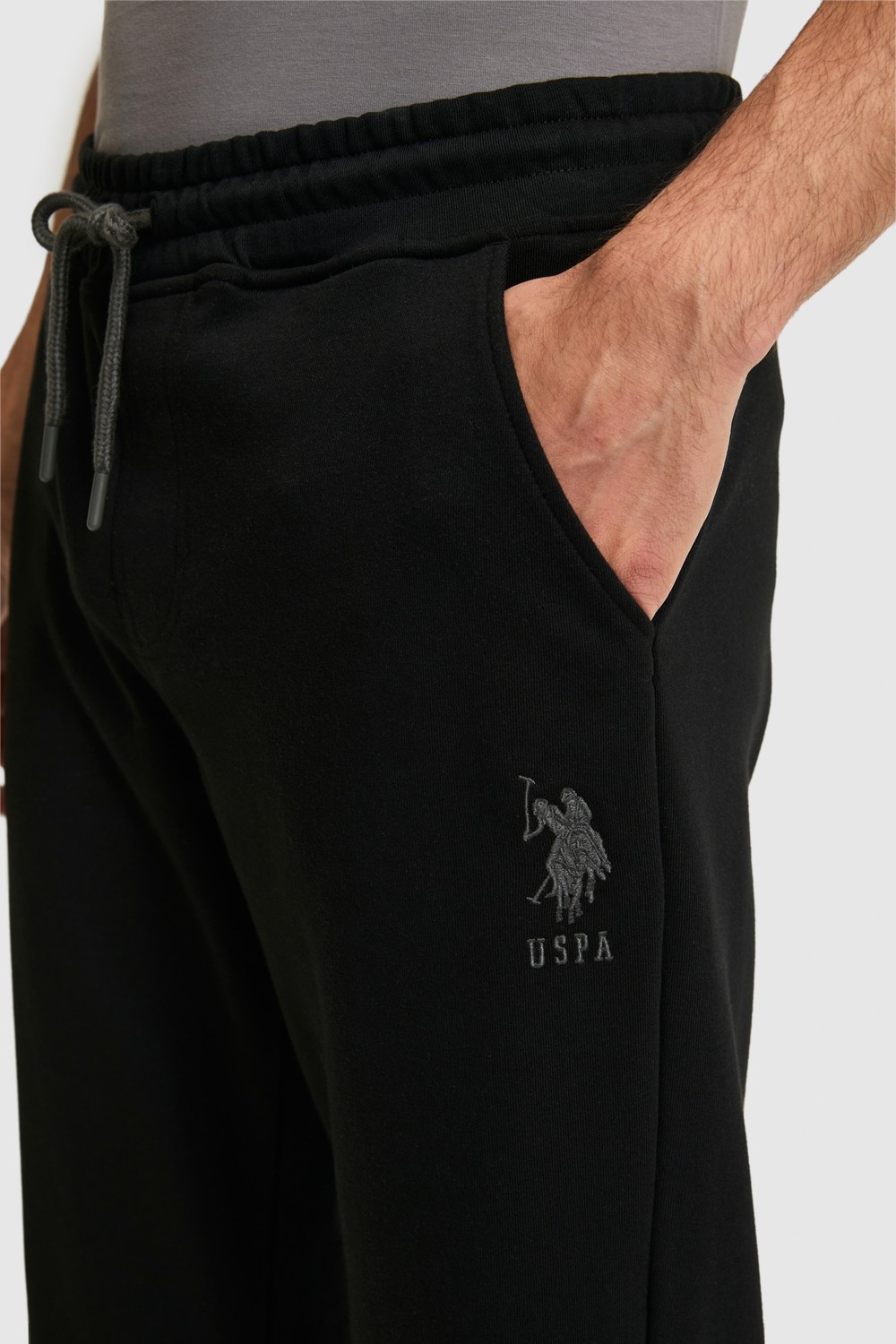 U.S. Polo Assn. Erkek Siyah Eşofman Altı 50322549-VR046 görsel 5
