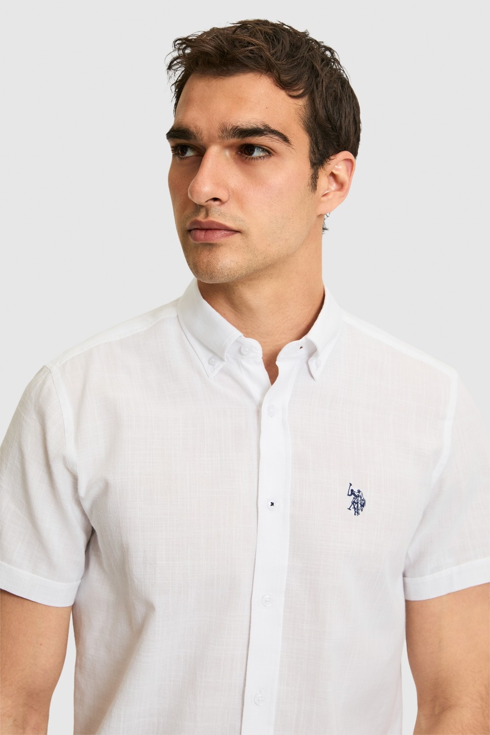 U.S. Polo Assn. Erkek Vişne Kısa Kollu Gömlek 50324727-VR223 görsel 8