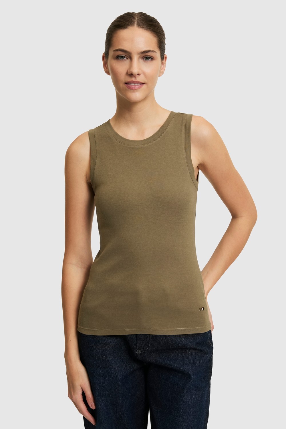 U.S. Polo Assn. Kadın Siyah Bisiklet Yaka Basic Tişört 50323534-VR046 görsel 3