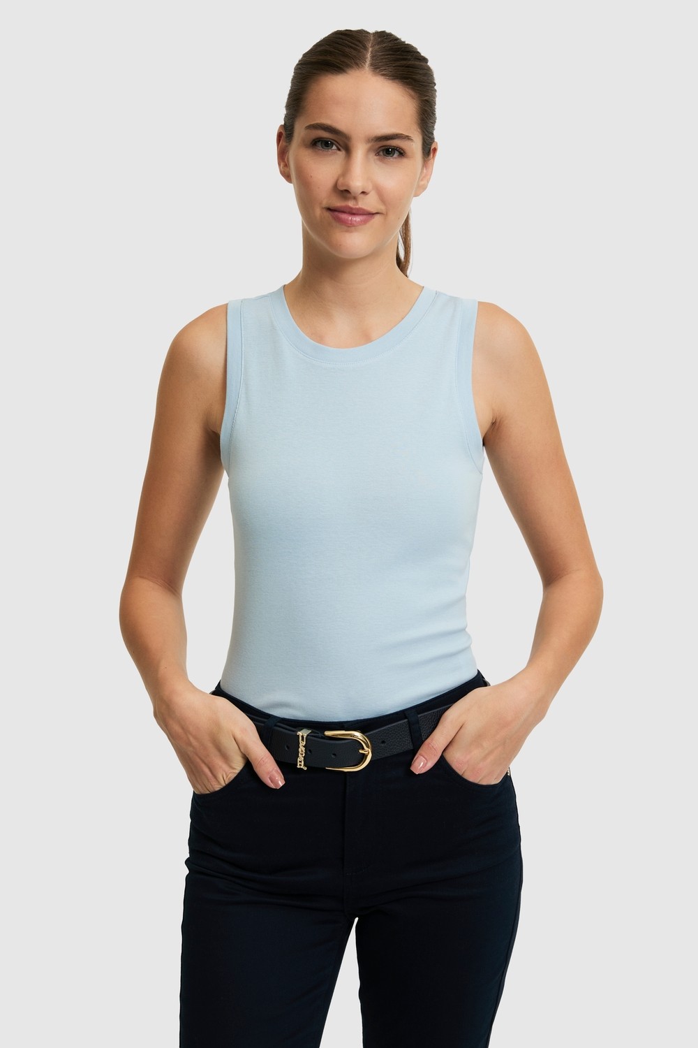 U.S. Polo Assn. Kadın Siyah Bisiklet Yaka Basic Tişört 50323534-VR046 görsel 7