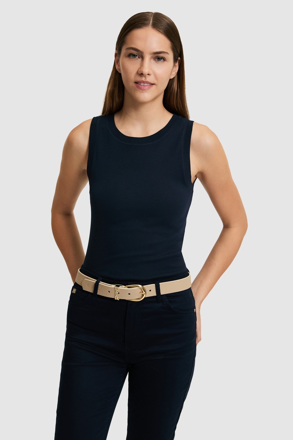 U.S. Polo Assn. Kadın Siyah Bisiklet Yaka Basic Tişört 50323534-VR046
