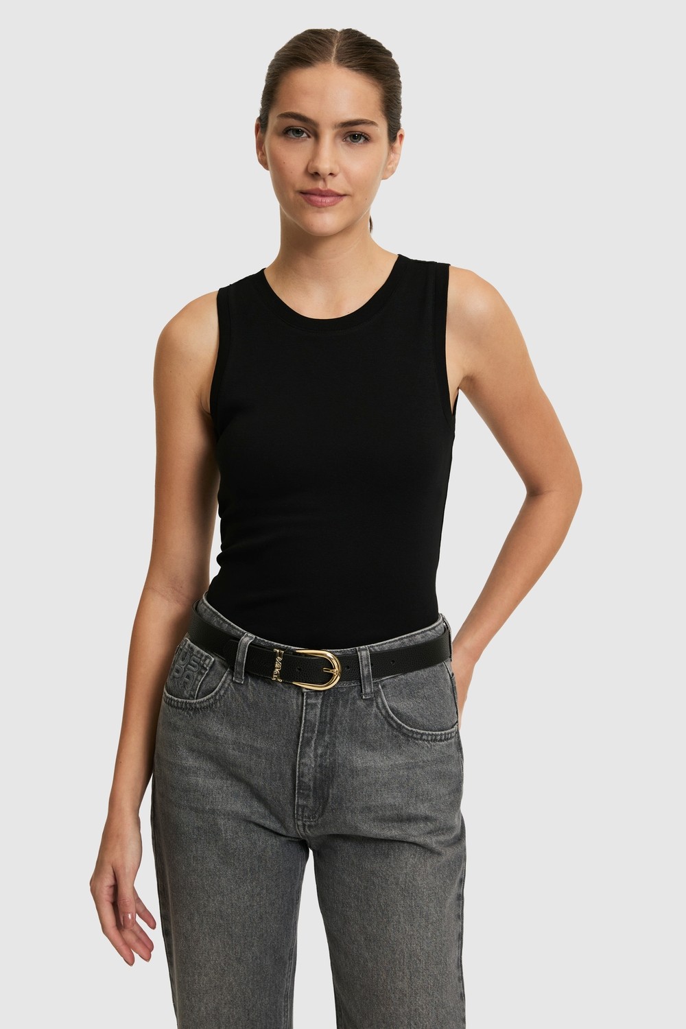 U.S. Polo Assn. Kadın Siyah Bisiklet Yaka Basic Tişört 50323534-VR046