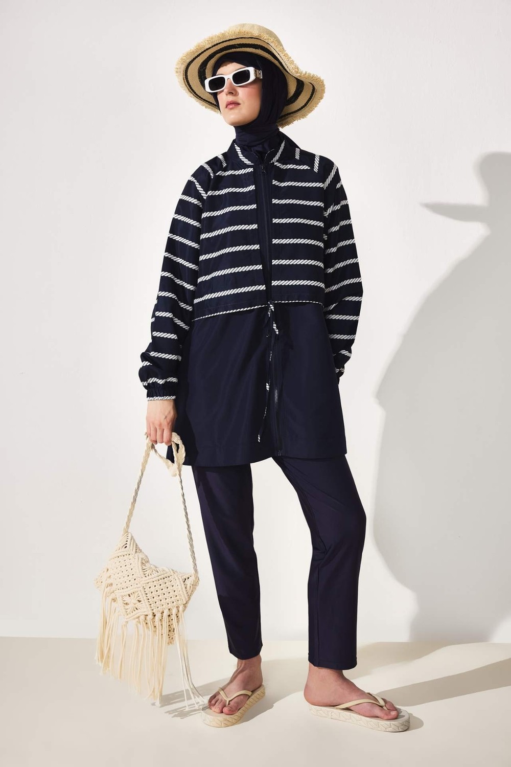 DeFacto Regular Fit Çiçekli 4'lü Burkini Mayo G7443AX26HS