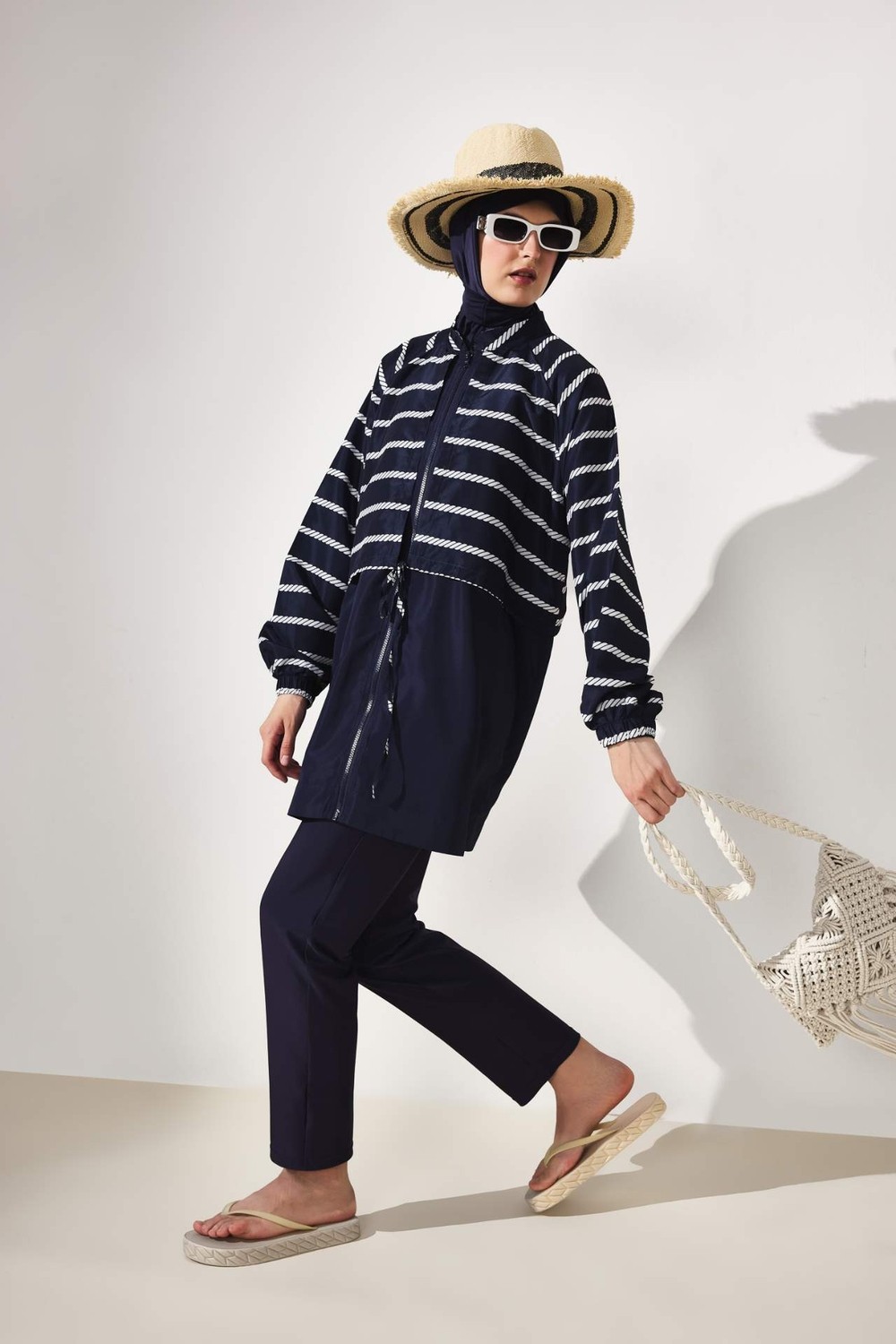 DeFacto Regular Fit Çiçekli 4'lü Burkini Mayo G7443AX26HS görsel 2
