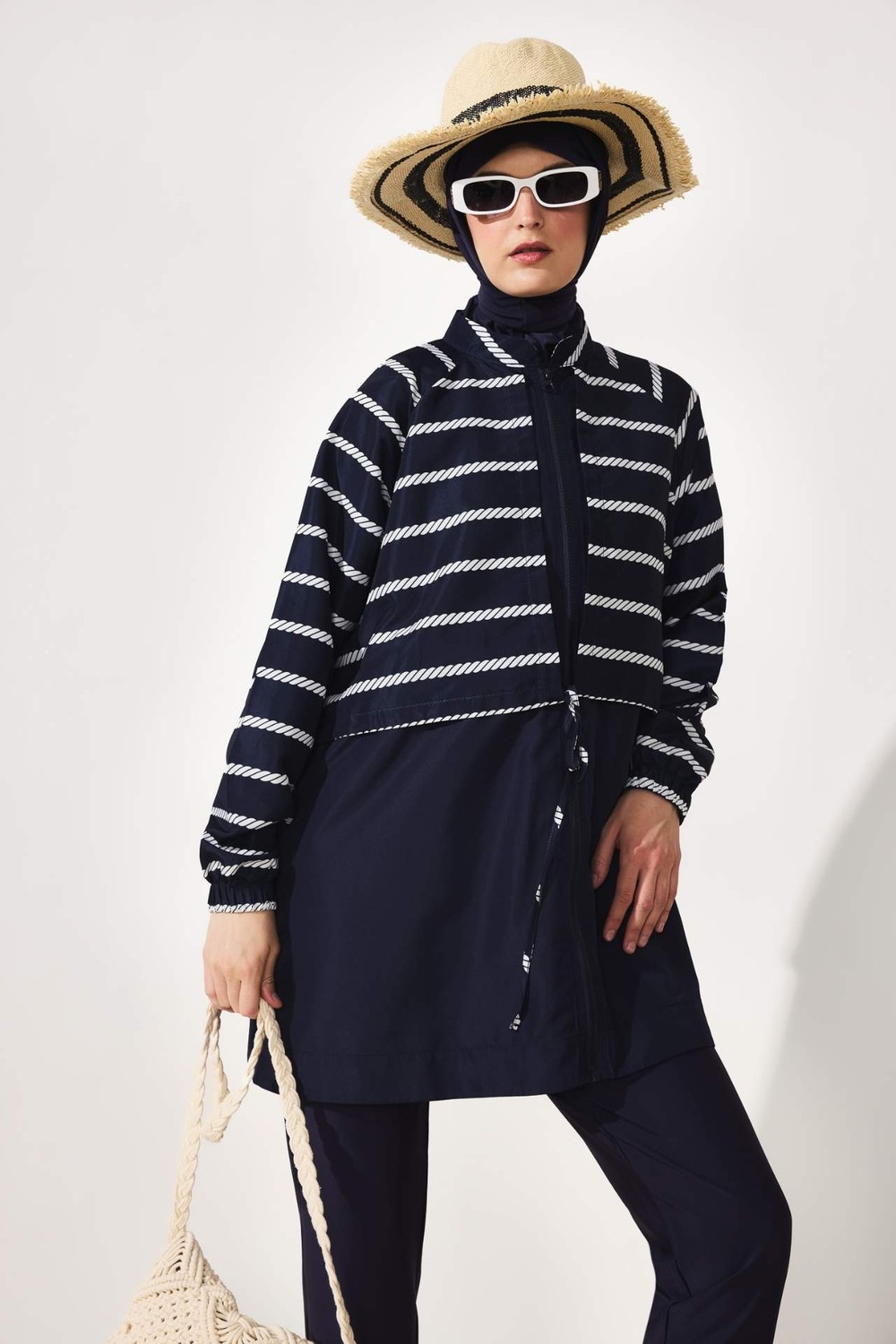 DeFacto Regular Fit Çiçekli 4'lü Burkini Mayo G7443AX26HS görsel 3