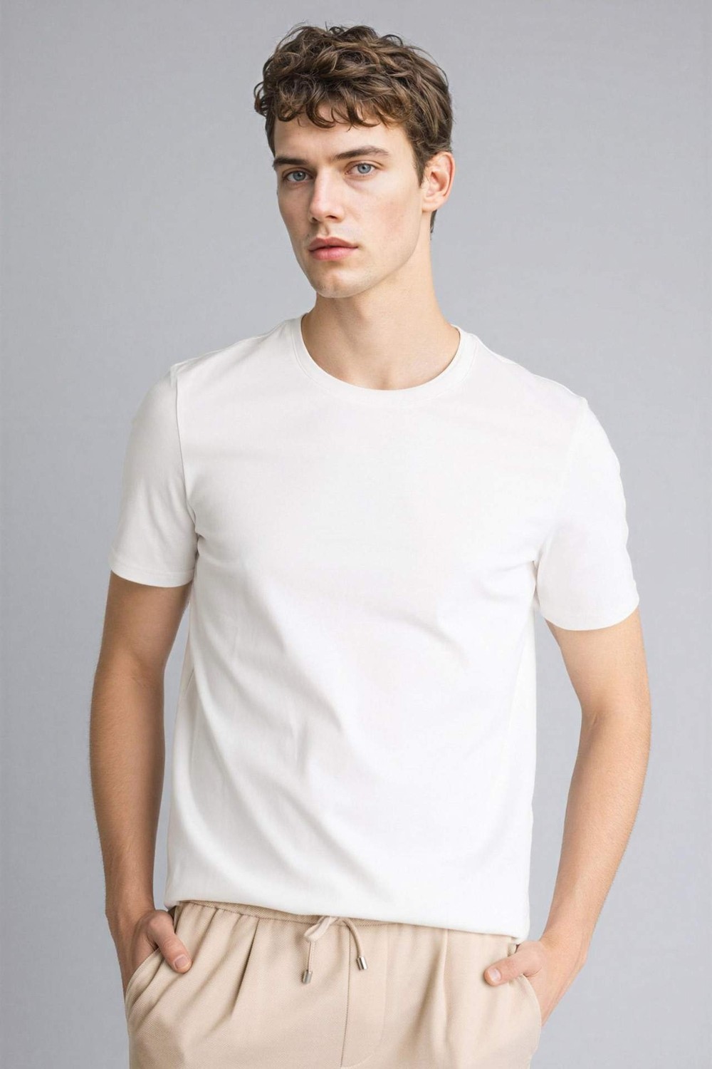 DeFacto Nefes Alabilir %100 Pamuk Slim Fit Bisiklet Yaka Premium Kısa Kollu Tişört G7690AX26SM görsel 4