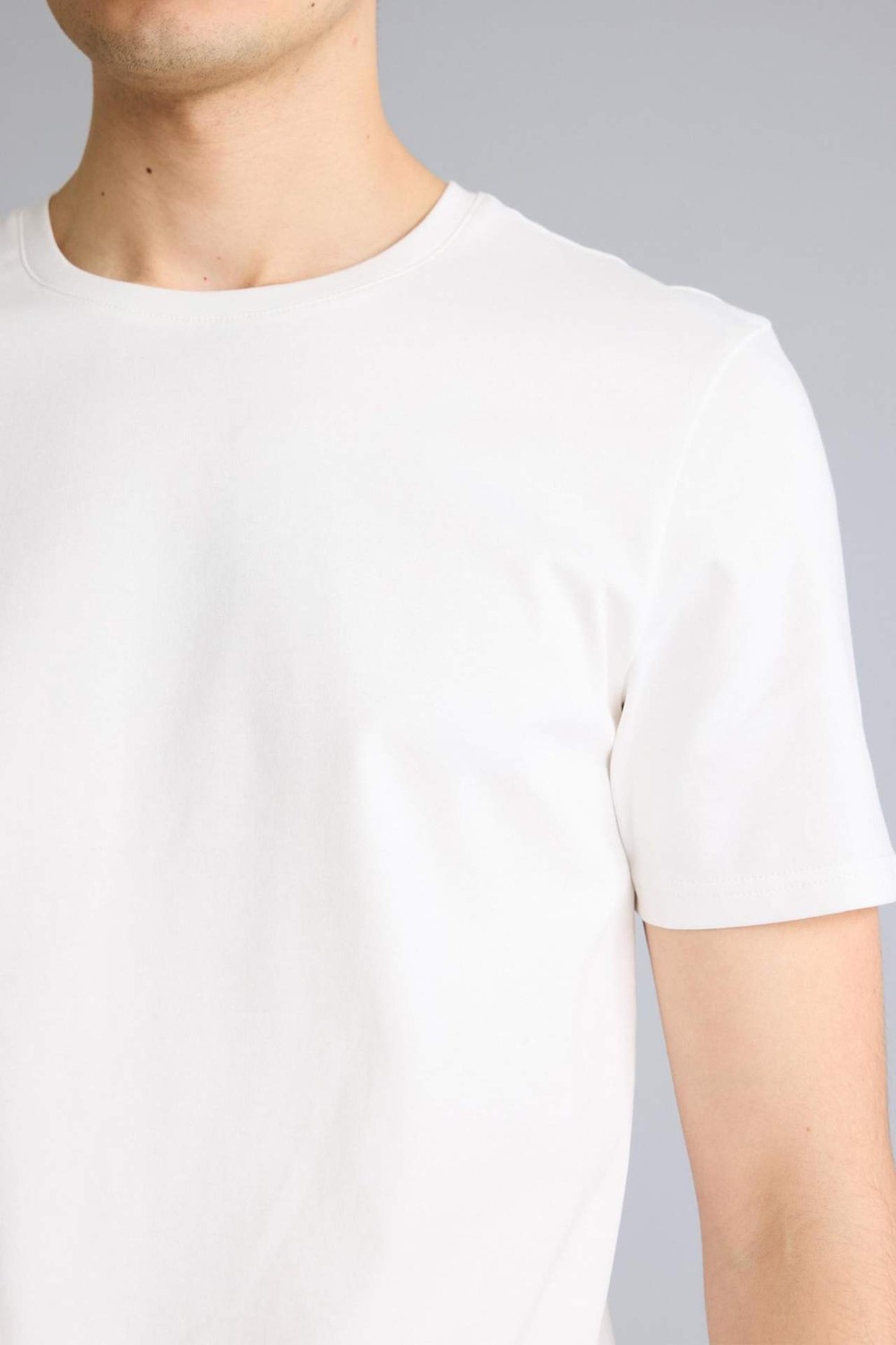 DeFacto Nefes Alabilir %100 Pamuk Slim Fit Bisiklet Yaka Premium Kısa Kollu Tişört G7690AX26SM görsel 5