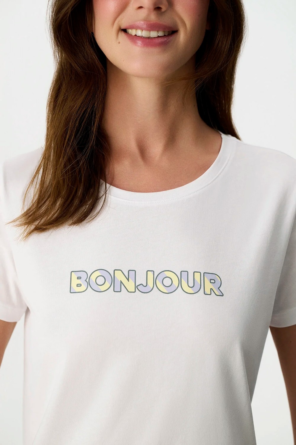 Penti Ent Bonjour Kapri Çizgili Kısa Kollu Pijama Takımı görsel 5
