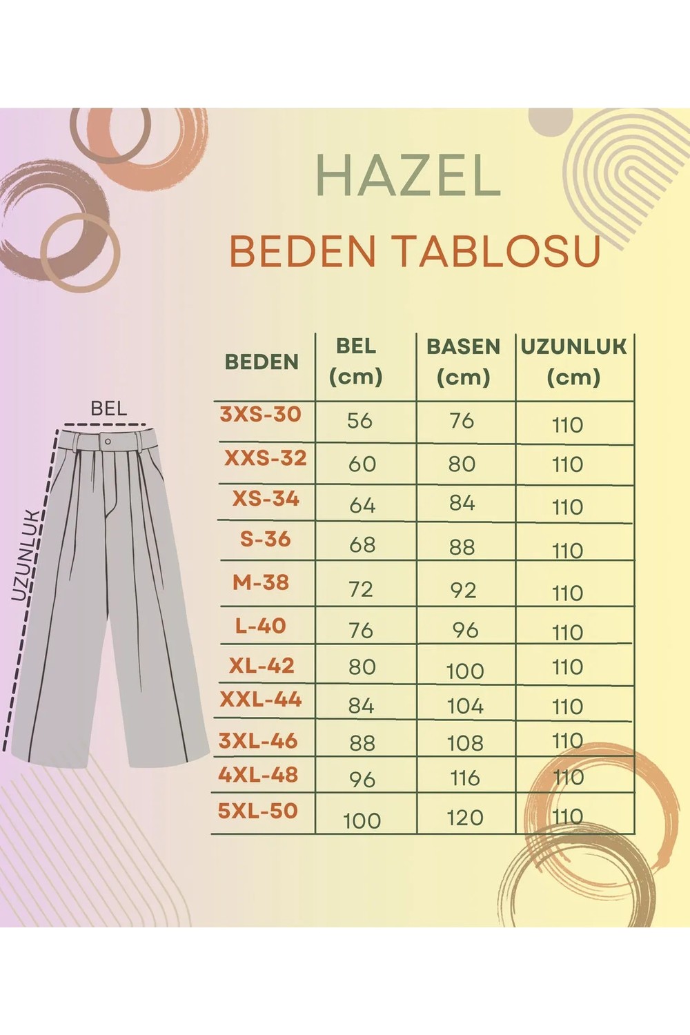 Hazel Kadın Taş Yüksek Bel Keten Palazzo Pantolon görsel 6