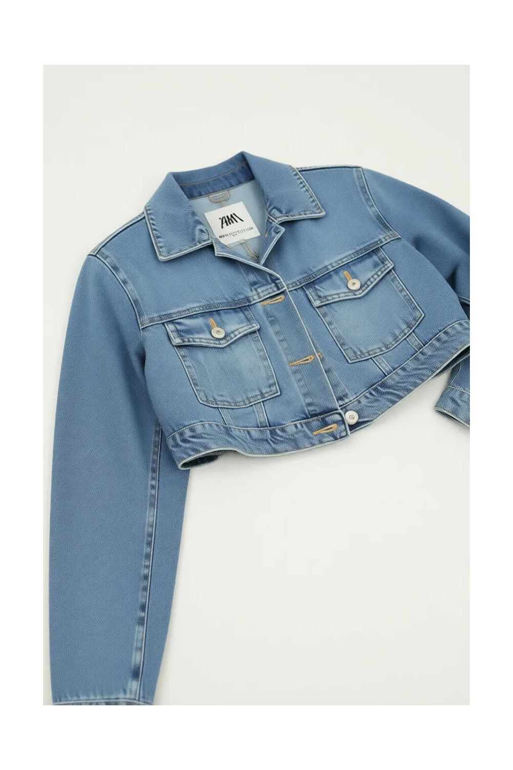 Select Moda Kadın Düğmeli Crop Denim Ceket Cotton Siyah Renkli Şık Tasarım görsel 8