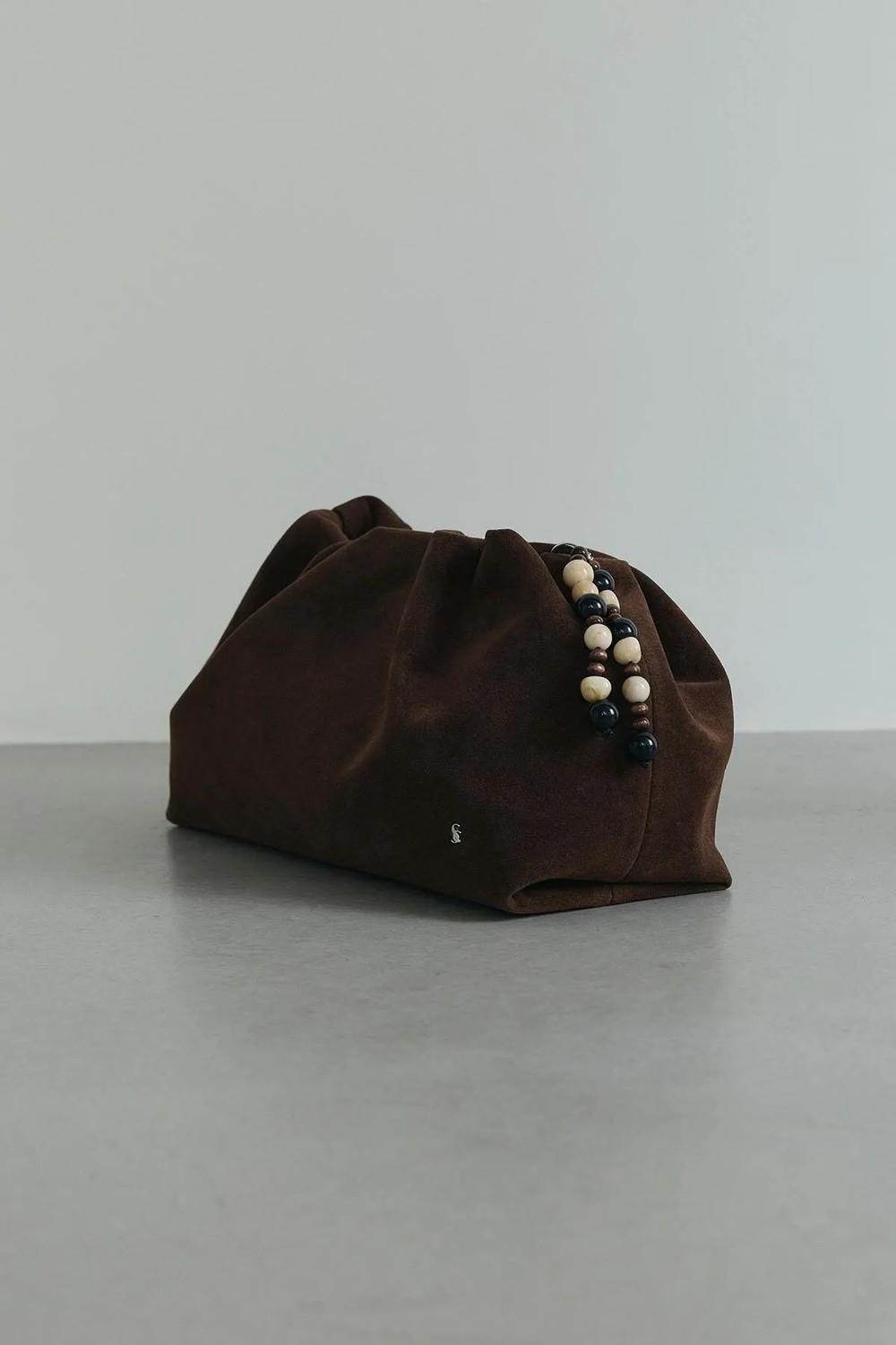 Suud Collection Acı Kahve Cove Büzgülü El Çantası görsel 6